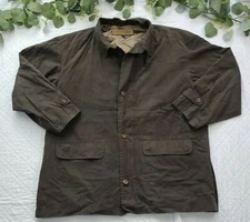 Mckenzie Tribe Green Leather Coat Made in USA Size L 