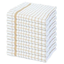 Checkered Kitchen Dishcloths (8-Pack,13x13in.) - Color Options, Absorbent Cotton