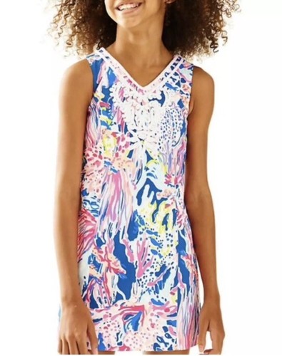 Lilly Pulitzer Girls Mini Gabby Shift Dress Sz 10 Sleeveless Preppy Colorful - Picture 8 of 8
