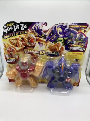 Heroes of Goo Jit Zu Galaxy Attack Sun Fire Blazagon vs Dark Matter Terrack