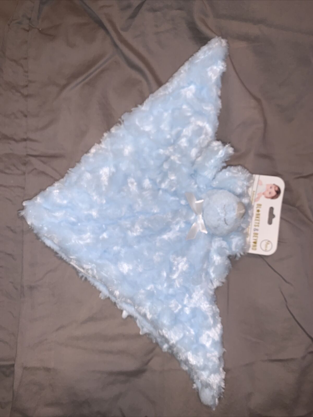 Blankets  Beyond Security Blanket Lovey Blue Puppy Dog Rosette Swirl Baby Nunu