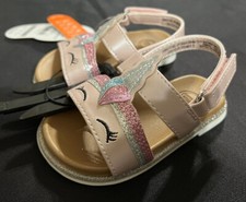 WONDER NATION Girls Unicorn Sports Sandals Shoes -- Baby/Infant/Toddler Size 2