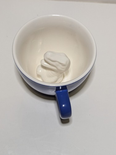 Creature Cups Kaffeetasse Teetasse blau mit 3D Dinosaurier Tyrannosaurus Rex innen