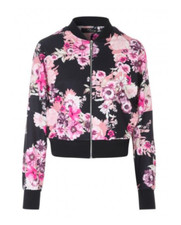 Floral Jacket Size 12 Uk New Bomber Style Zipped Jane Norman