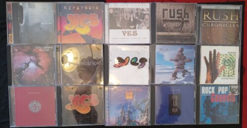 Huge Prog Rock 15 Cd Lot King Crimson Yes Rush Genesis