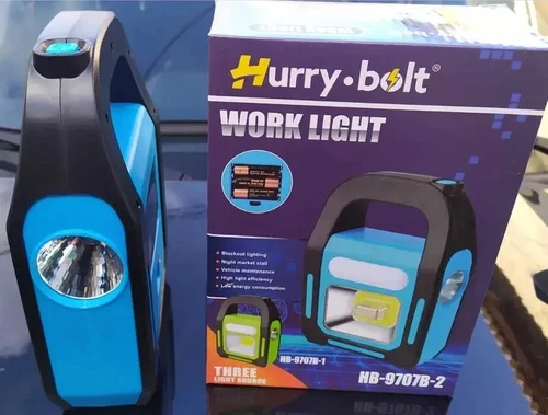 HB-9707B-2 LED Solar Battery Hand-Held Flashlight 2 Bulb Type - Picture 1 of 2