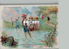 Chromo AU BON MARCHE - Scènes enfantines : passage de gué