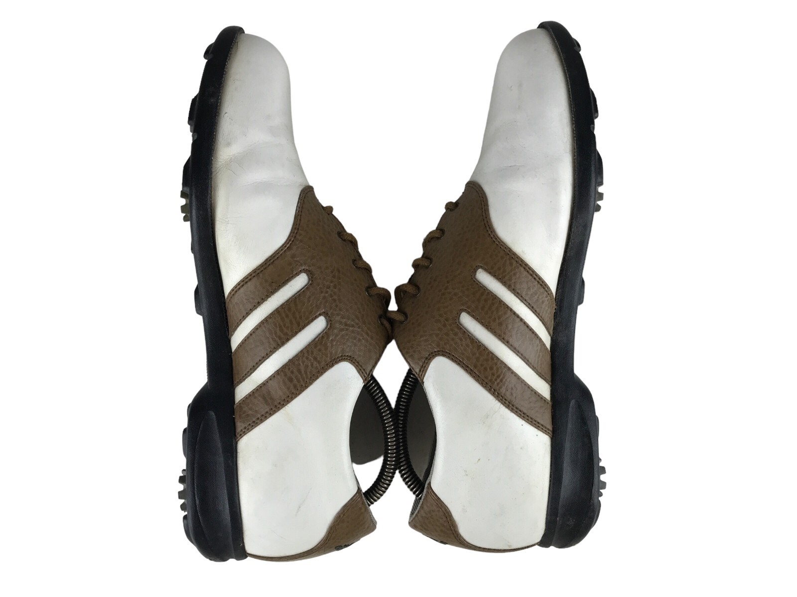 Adidas Golf Cleats Mens White Brown EVN 791 Leather Lace Up Athletic Size US 11 thumbnail 6