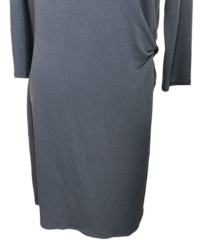 Cable & Gauge Dress Blue T Shirt Long Sleeve Ruched Pullover Casual Size L NEW - Picture 4 of 9