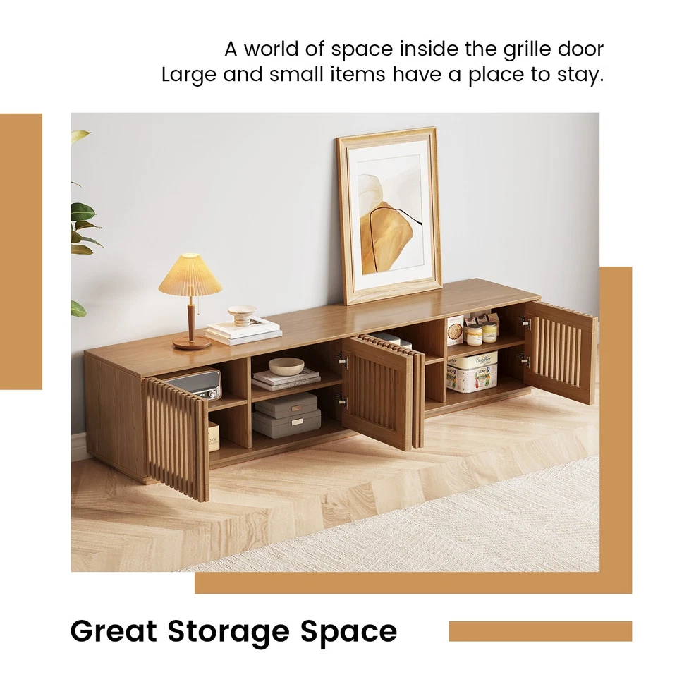 Soporte de TV para TV de hasta 75" Moderno Granja Consola Mesa Centro de Entretenimiento Foto 4 de 4