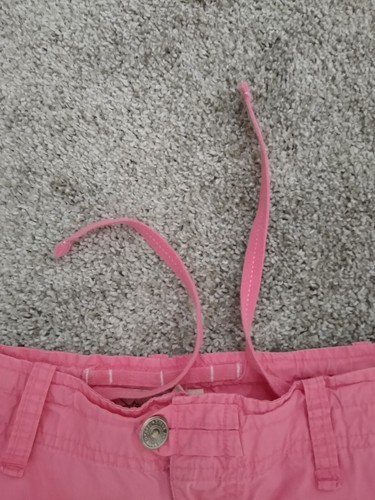 Y2K Pants Vintage Flare Wide Leg Pants Pink Skater Dance Cargo Convertible S M - Picture 10 of 17