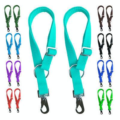 Majestic Ally Pack of 2 Horse Water Bucket Strap Hangers - Adjustable 18  to 30 
