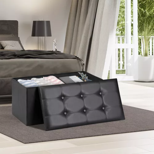 Storage Ottoman Bench Foot Rest Stool for Bedroom Entryway Living Room - Picture 19 of 90