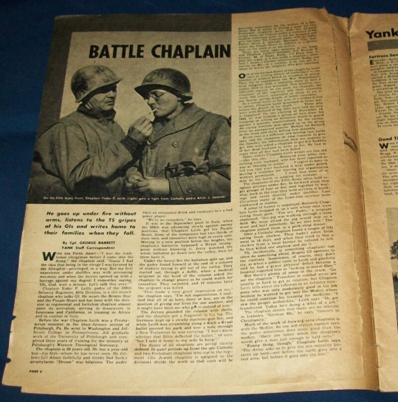 ORIGINAL WW2 APRIL 13, 1945 YANK MAGAZINE: FRONT-LINE RIFLE COMPANY ...