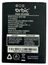 NEW Replacement Battery for Verizon Orbic Journey V RC2200L 1400mAh