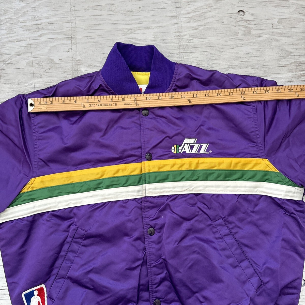 Vintage 80s NBA Starter Utah Jazz Satin Basketball Jacket Sz Vintage 80s NBA Starter Utah Jazz Satin Basketball Jacket Sz