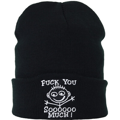 Fuck you so much Strickmütze Wollmütze Haube Beanie Winter Unisex Damen/Herren