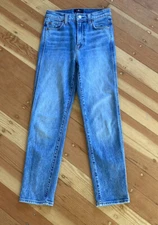 7 For All Mankind High Waist Cropped Straight Jeans 24
