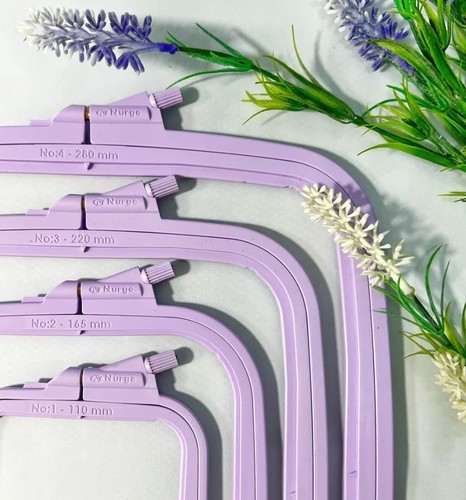 Purple Embroidery Hoops, Square Cross Stitch Hoops, Nurge Hoops - Picture 5 of 11