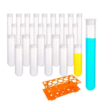jiwu 28 pcs centrifuge Tubes 1/2 oz Test Tubes with caps 5/3 oz Test Tubes wi...