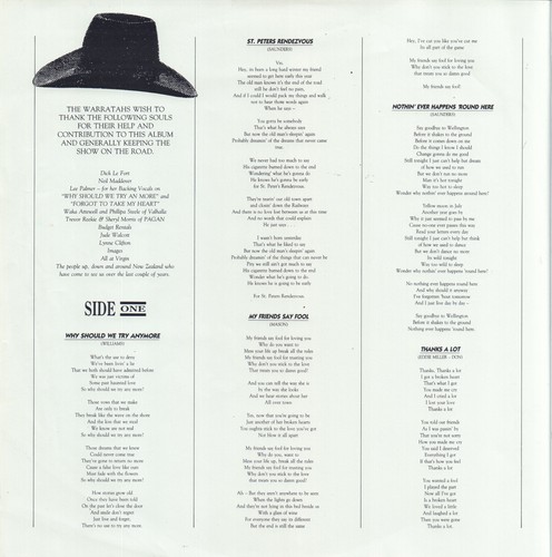 Warratahs - Too Hot To Sleep, 1989 NZ LP, with insert, ex condition - Picture 3 of 6
