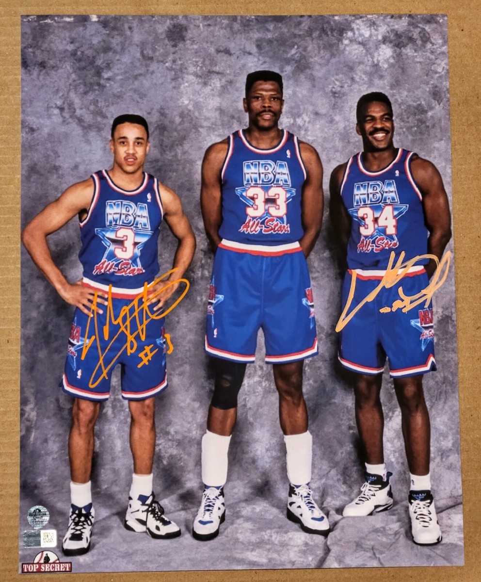 John Starks Charles Oakley 11x14 AUTO Signed New York Knicks