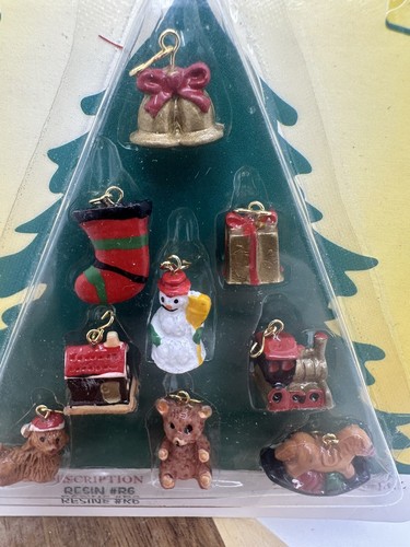 Vtg Westrim Miniature Christmas Tree Ornaments Resin Mini Tree #4467 - Picture 2 of 3