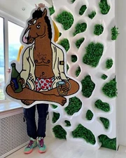 BoJack Rug Hand-Tufted 100% Wool Handmade Area Rug Carpet for Home, Bedroom