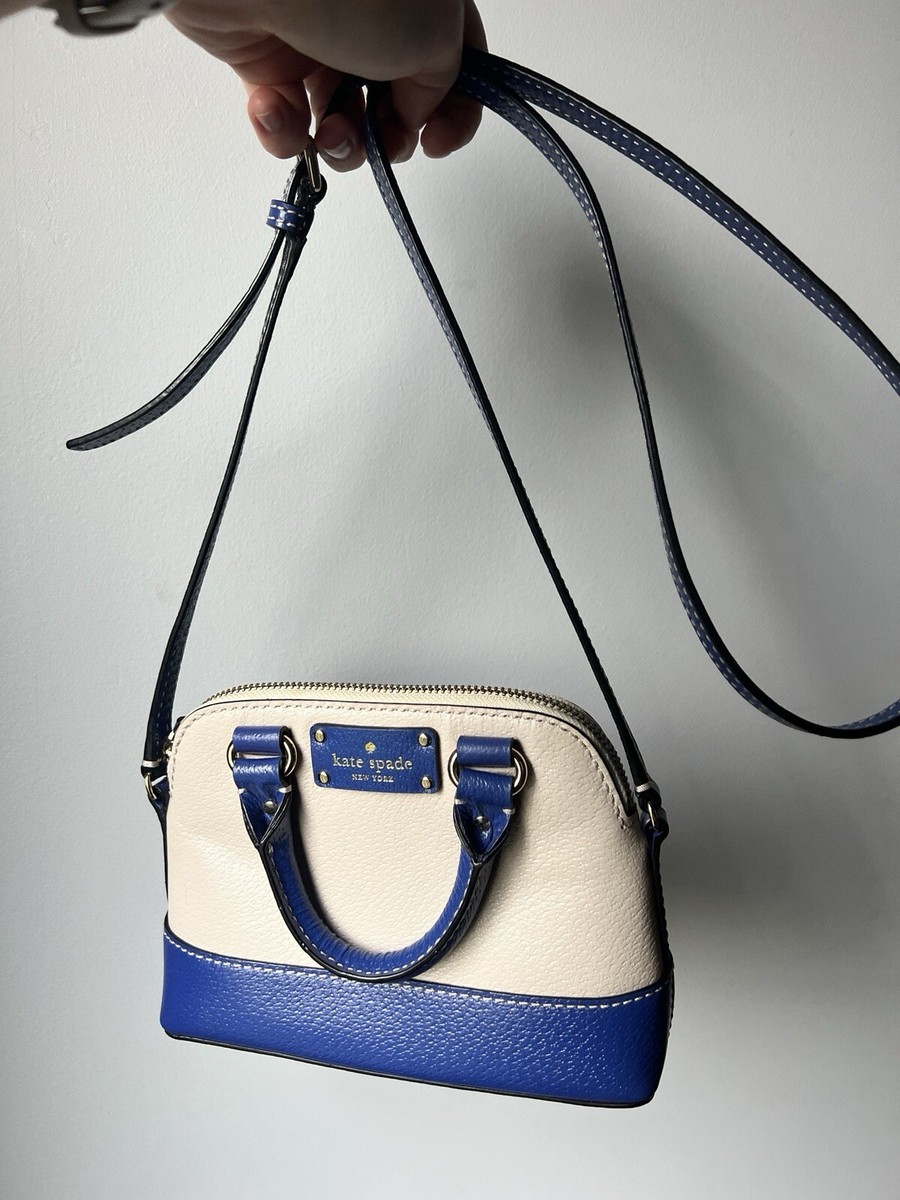 Kate Spade Mini Rachelle Wellesley Pebble Blue Hyacinth Crossbody