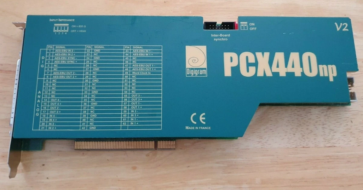 Carte Son Digigram VXpocket 440 Analogique équilibrée - Avec Câble Et Manuel