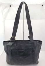 I Medici Firenze Black Italian Leather Large Tote/shopper Bag Used/white Patina