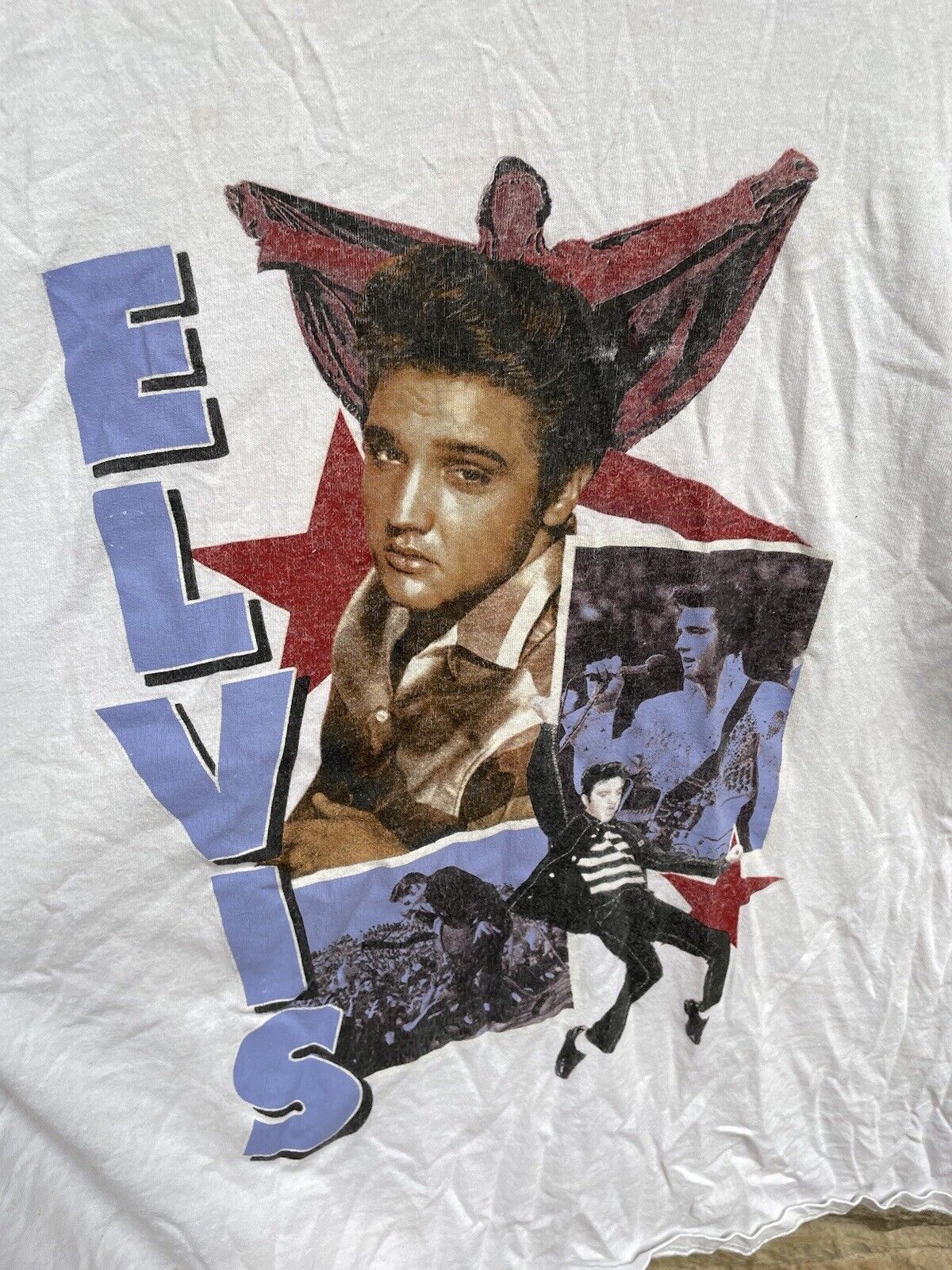 Elvis Tshirt White XL Y2K Vtg - image 2