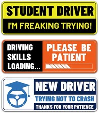 3pcs New Driver Magnet for Car, Funny Student Driver Magnet Please Be Patient St