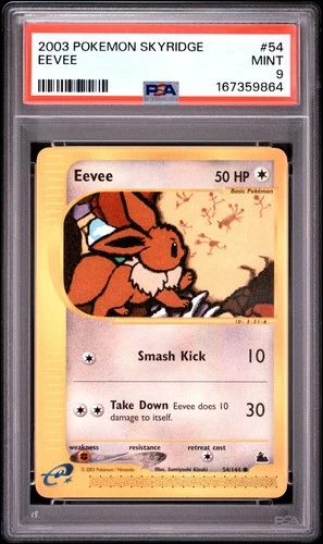 2003 POKEMON SKYRIDGE #54 EEVEE PSA 9