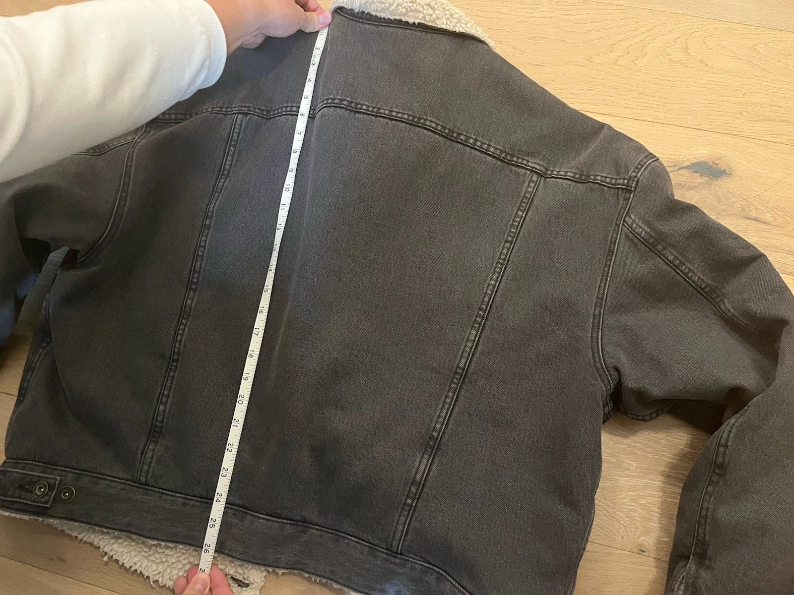 Yeezy Season 5 Sherpa Lined Denim Trucker Jean Jacket Gray Size L image 4