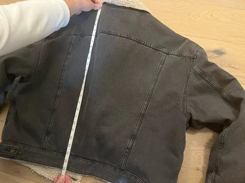 Yeezy Season 5 Sherpa Lined Denim Trucker Jean Jacket Gray Size L image 4