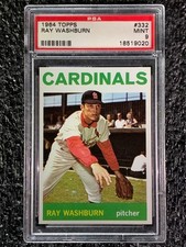 1964 Topps Baseball #332 Ray Washburn PSA 9