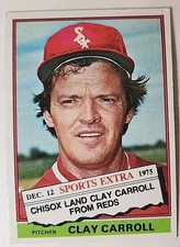 1976 Topps Baseball Card Traded 211T Clay Carroll Chicago White Sox 