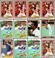Elliott Maddox New York Mets (12) Card Lot - ADD SOME MAGIC TO YOUR COLLECTIO...