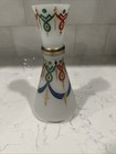 Vintage Czech/Bohemian 8.25” Frosted Glass Hand Painted Vase — photo 2