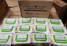 12pk 72ct Clearly Herbal Baby Wipes Case Essential Oils Natural Herbal 864tot 