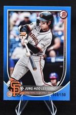 2025 Topps Chrome Bowman Giants Jung Hoo Lee 9/150 Blue Refractor #90
