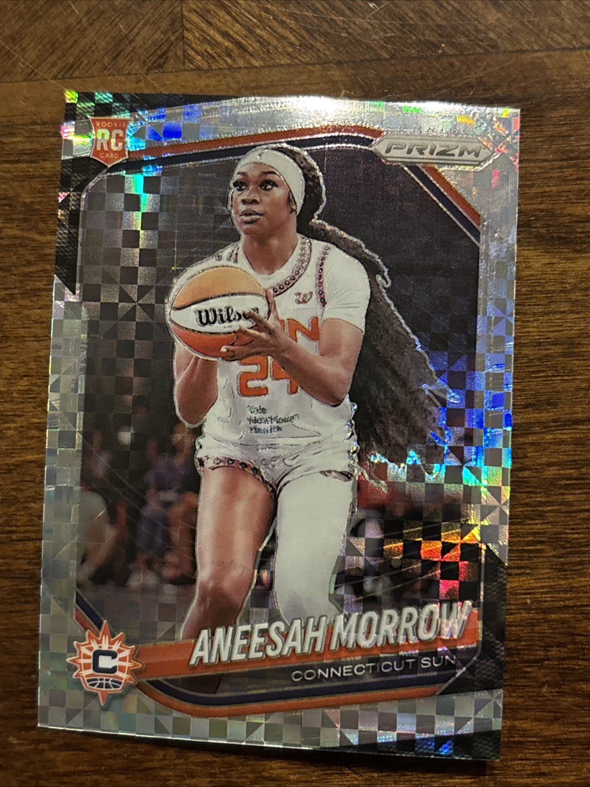 Aneesah Morrow 2025 Panini Prizm WNBA CHECKERBOARD PRIZM SP Rookie #79 SUN