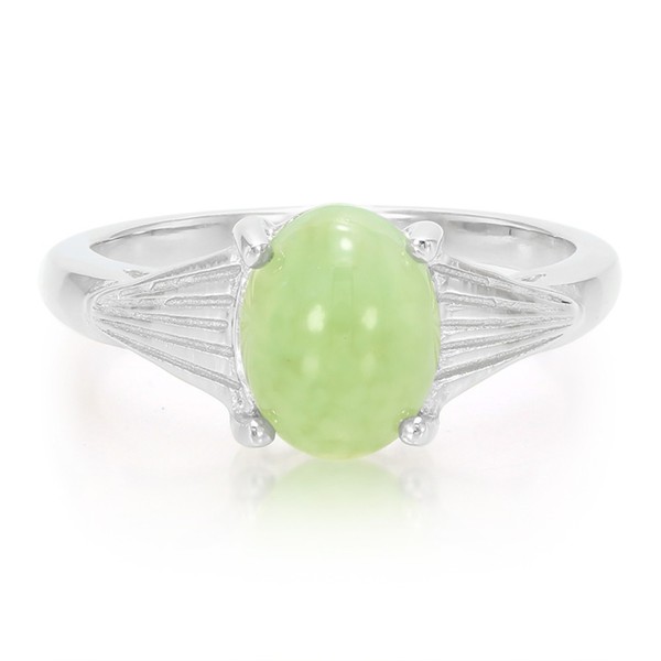 Cavill Ring Damen 925 Sterling Silber 1,41Ct Ovaler GrüNer Chrysopras-image