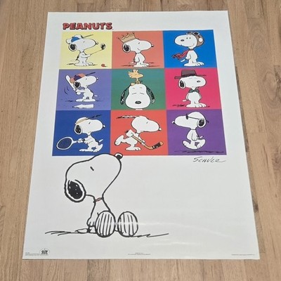 OSP Publishing Peanuts Charles Schulz Snoopy Poster 1970's Vintage 36x24''