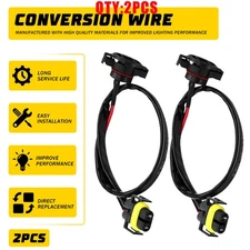 5202 to H11 H8 Fog Light Conversion Harness Pigtail Extension Cable Wires 2-20X