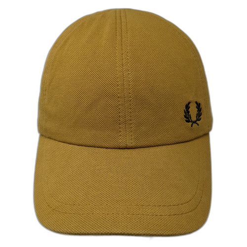 Fred Perry Baseball Cap Brown One Size Adjustable Laurel Wreath Logo Pique Hat