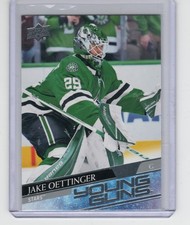 2020-21 Upper Deck #246 Jake Oettinger Young Guns RC Rookie Card  Dallas Stars. rookie card picture