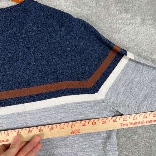 APT. 9 Seriously Soft Merino Wool Blend Sweater Mens Large Striped Knit - Picture 9 of 10
