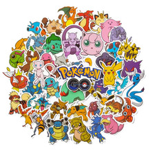 50x POKEMON Sticker Anime Etiketten Aufkleber Cartoon Manga Japan Stickers Kult